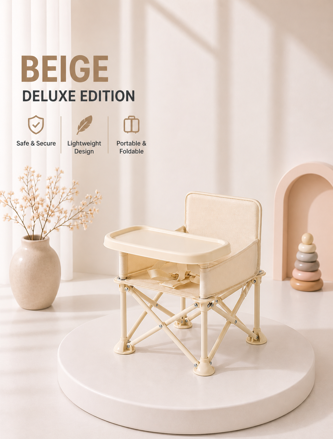 Deluxe Portable Baby Beach Chair