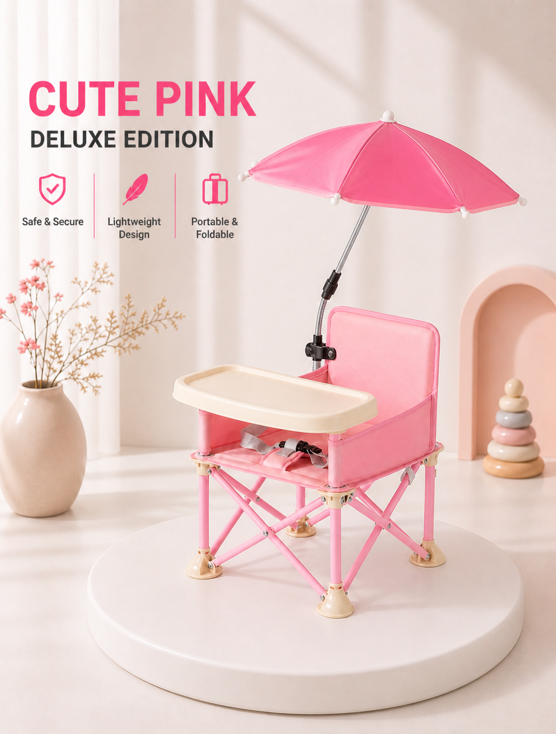 Deluxe Portable Baby Beach Chair